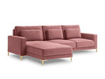 Stūra dīvāns Interieurs86 Seine, rozā/zelta krāsas