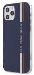 Aizsargapvalks priekš Apple iPhone 12 / 12 Pro U.S. Polo USHCP12MPCUSSNV Tricolor Vertical Stripes Cover, zils цена и информация | Чехлы для телефонов | 220.lv