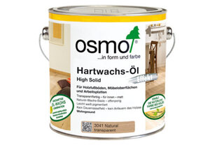 Osmo Hartwachs-Öl Natural 3041 0,75 L цена и информация | Импрегнанты, средства для ухода | 220.lv