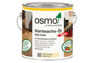 Osmo Hartwachs-Öl Rapid 3232 zīdaini matēts 2,5 L цена и информация | Импрегнанты, средства для ухода | 220.lv