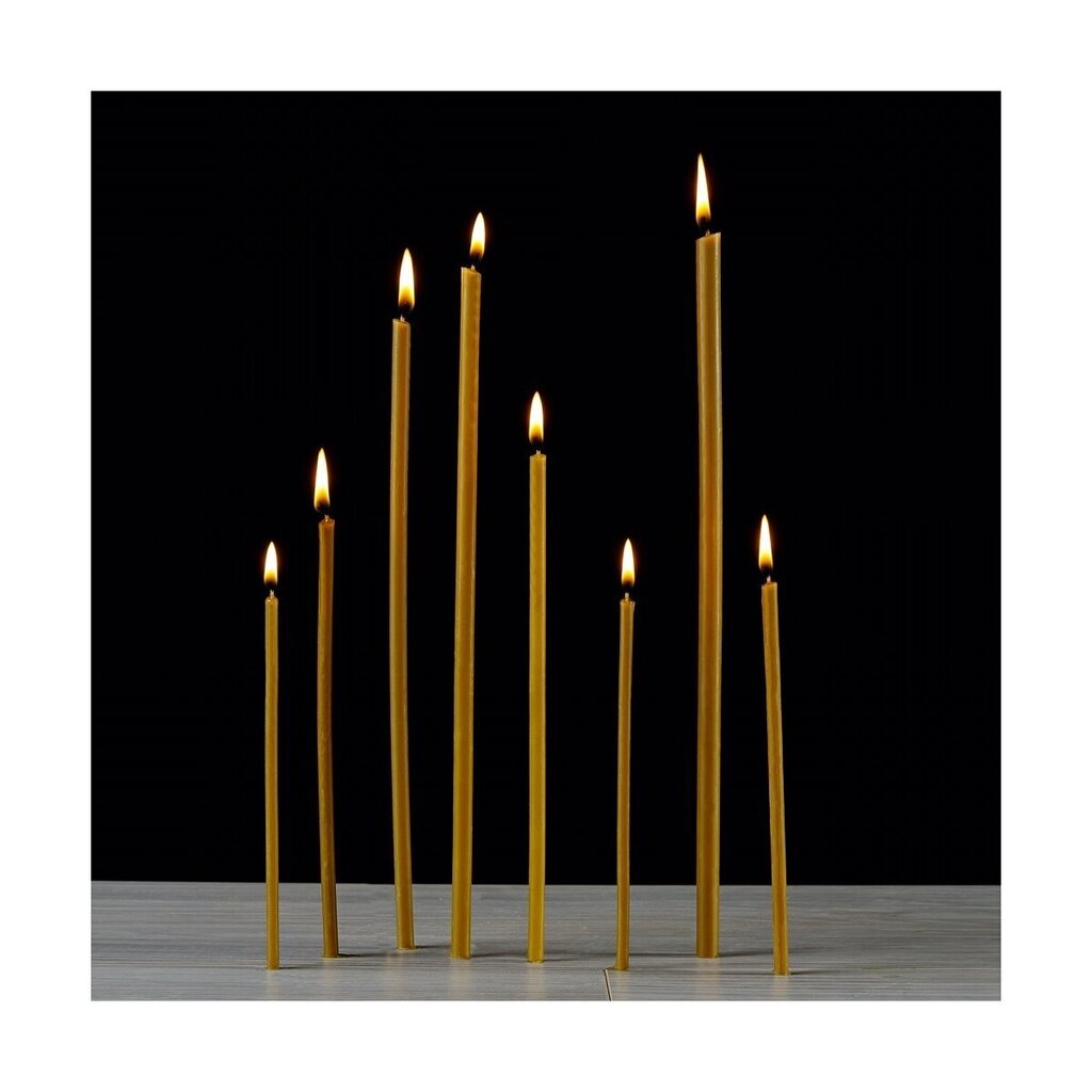 Baznīcas vaska sveces dzeltenā krāsā „Danilovo”, Nr. 100, 250 gab. 1000 g cena un informācija | Baznīcas sveces, svečturi | 220.lv