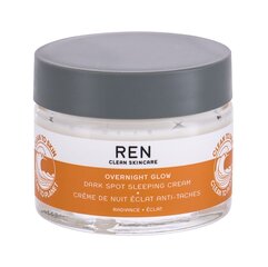 Nakts sejas krēms Ren Clean Skincare Overnight Glow, 50 ml cena un informācija | Sejas krēmi | 220.lv