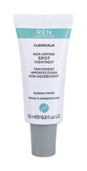 Крем для лица Ren Clean Skincare Clearcalm Spot Treatment, 15 мл цена и информация | Наносите на чистую кожу лица. Подержите около 10-15 минут и смойте водой. | 220.lv