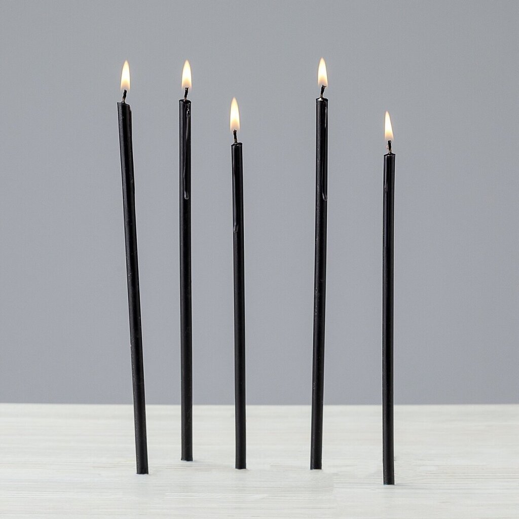 Bišu vaska sveces melnā krāsā „Danilovo”, Nr. 30, 25 gab. 334 g cena un informācija | Baznīcas sveces, svečturi | 220.lv