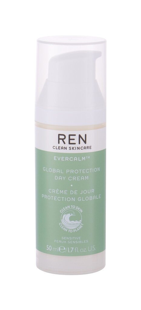 Dienas sejas krēms Ren Clean Skincare Evercalm Global Protection, 50 ml cena un informācija | Sejas krēmi | 220.lv