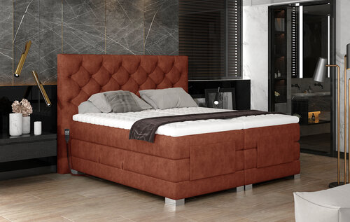 Электрическая кровать NORE Clover 03, 180x200, коричневая цена и информация | Кровати | 220.lv