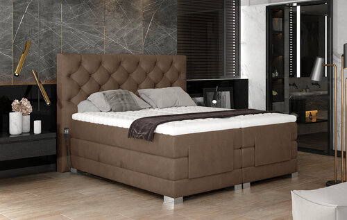 Elektriskā gulta NORE Clover 08, 180x200, gaiši brūna cena un informācija | Gultas | 220.lv