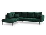 Stūra dīvāns Interieurs 86 Octave, zaļš/melns