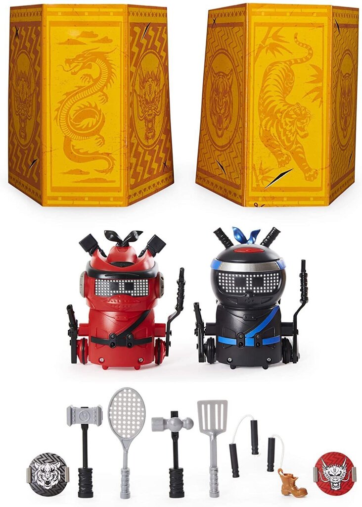 Cīņas interaktīvie roboti Spinmaster Ninja Bots 2 gab., 6058493 цена и информация | Rotaļlietas zēniem | 220.lv