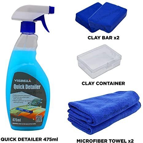 Visbella Clay Bar Kit virsmas tīrīšanas komplekts no bioloģiskiem un rūpnieciskiem netīrumiem ar māliem cena un informācija | Auto ķīmija | 220.lv
