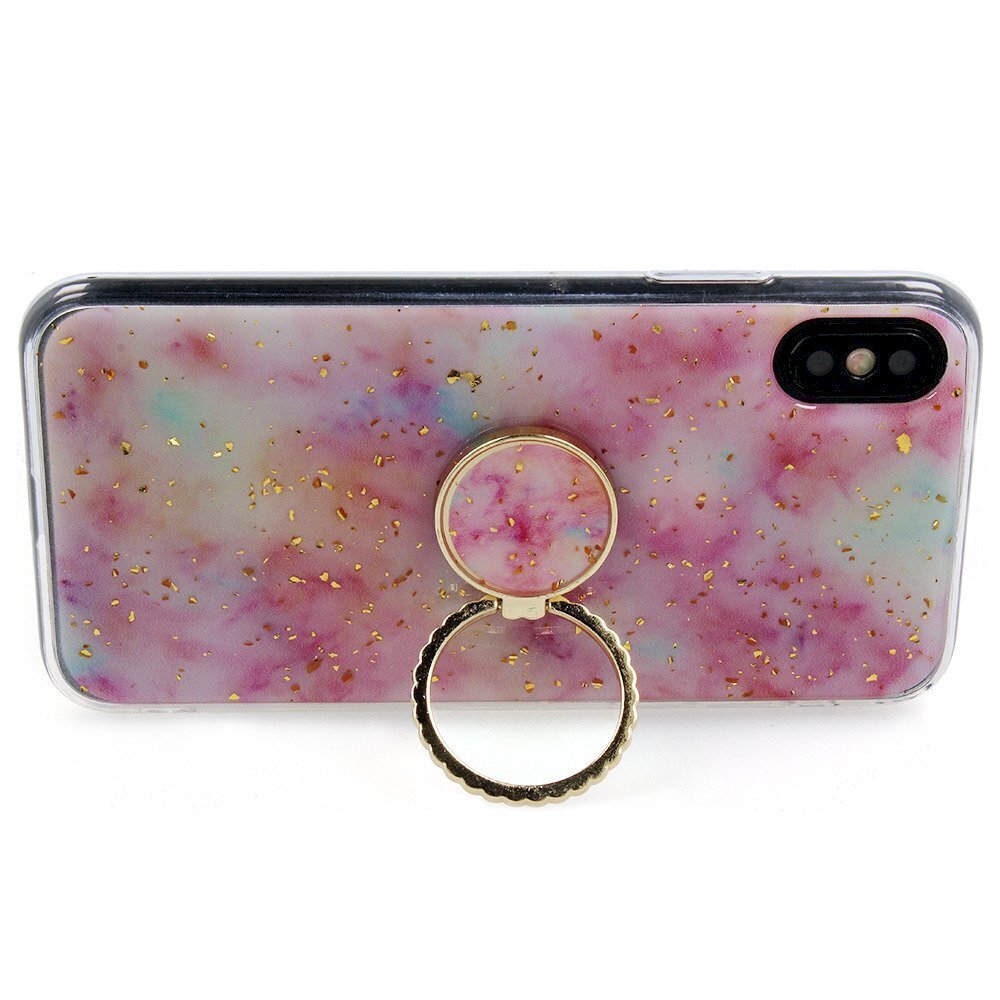 Fusion Marble Ring Back Case Silikona Aizsargapvalks Apple iPhone 12 Mini Rozā cena un informācija | Telefonu vāciņi, maciņi | 220.lv