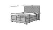 Elektriskā gulta NORE Clover 09, 140x200, brūna cena un informācija | Gultas | 220.lv