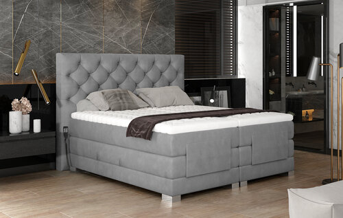 Электрическая кровать NORE Clover 13, 180x200, светло-серая цена и информация | Кровати | 220.lv