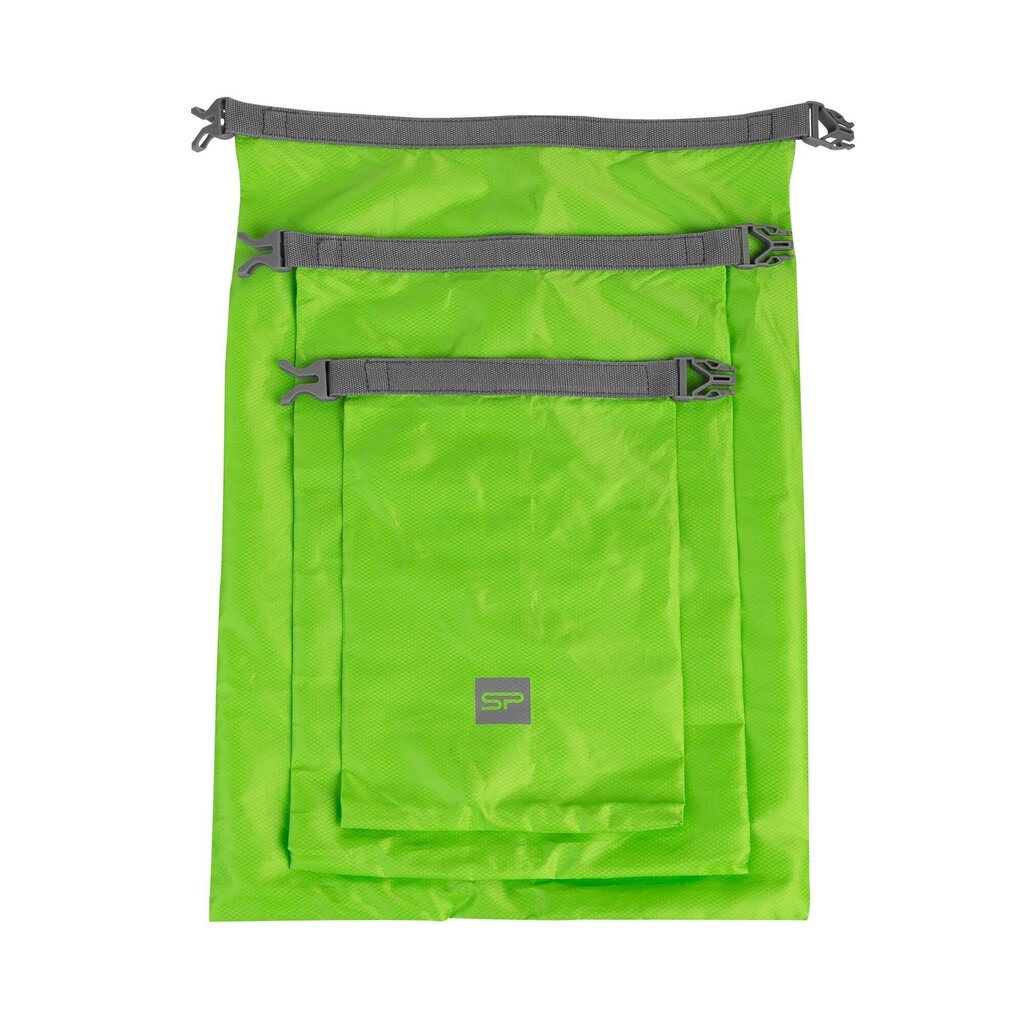 Ūdensizturīgu somiņu komplekts Spokey DRYSET, 3 gab.,zaļš цена и информация | Ūdensizturīgas somas, maisi, lietusmēteļi | 220.lv
