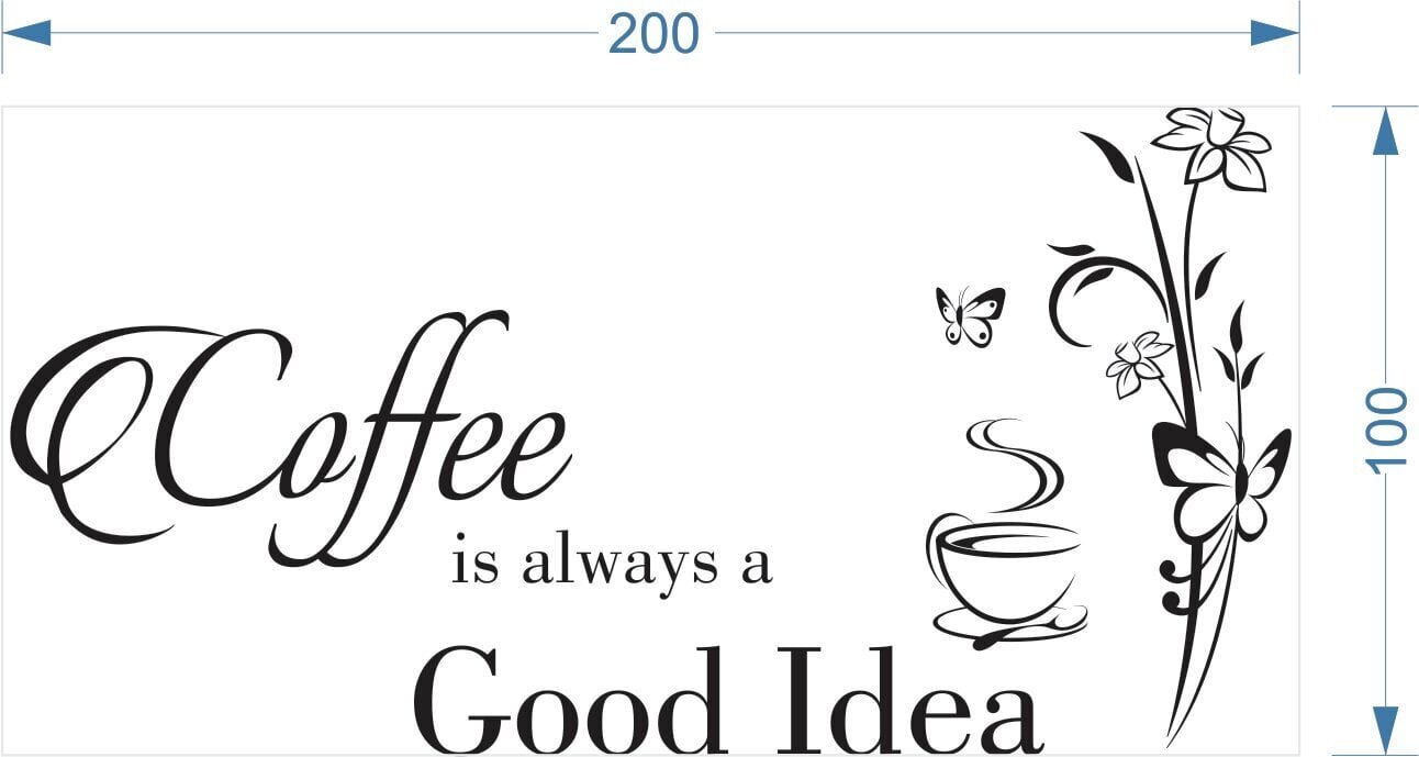 Sienu uzlīme - Coffee good idea цена и информация | Dekoratīvās uzlīmes | 220.lv