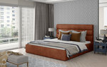 Кровать NORE Caramel 03, 140x200 см, красная