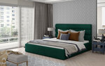 Кровать NORE Caramel 07, 200x200 см, зеленая