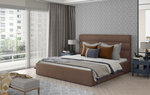 Кровать NORE Caramel 05, 200x200 см, светло-коричневая