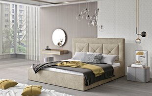 Кровать NORE Cloe 01, 200x200 см, песочного цвета цена и информация | Кровати | 220.lv