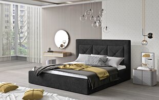 Кровать NORE Cloe 04, 200x200 см, тёмно-серая цена и информация | Кровати | 220.lv