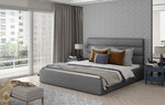 Кровать NORE Caramel 17, 140x200 см, серая