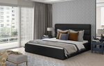 Кровать NORE Caramel 21, 200x200 см, черная
