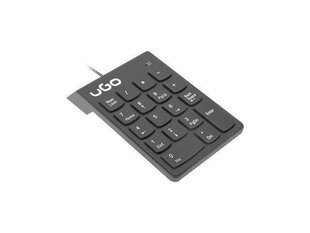 Клавиатура UGO NUMERIC KEYBOARD ASKJA K140 (USB) BLACK цена и информация | Клавиатуры | 220.lv