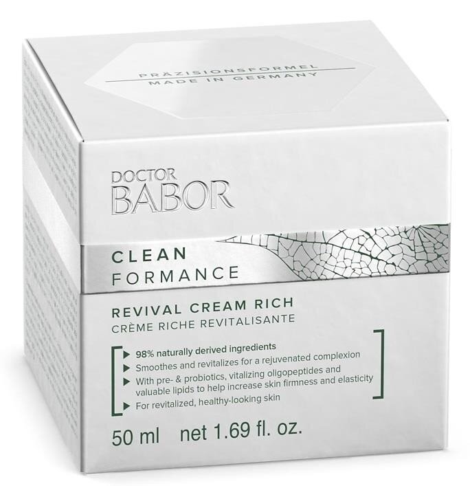 BABOR Revival Cream Rich - nostiprinošs, bagātīgs sejas krēms pret nogurumu cena un informācija | Sejas krēmi | 220.lv