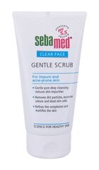 Maigs sejas skrubis ādai ar nepilnībām un pūtītēm Sebamed Clear Face Gentle Scrub, 150 ml цена и информация | Средства для очищения лица | 220.lv