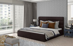 Кровать NORE Caramel 06, 200x200 см, темно-коричневая