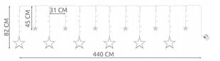 Ziemassvētku virtene Stars, 138 LED цена и информация | Гирлянды | 220.lv