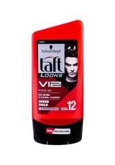 Stipras un ātras fiksācijas matu gels vīriešiem Schwarzkopf Taft Looks V12 Power Turbo Hold, 150 ml cena un informācija | Schwarzkopf Smaržas, kosmētika | 220.lv