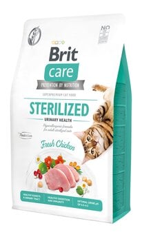 Brit Care Cat Grain-Free Sterilized Urinary Health полноценный корм для кошек 2кг цена и информация | Сухой корм для кошек | 220.lv