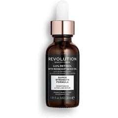 Sejas ādas serums Revolution Skincare 0,5% Retinol Extra Skincare, 30 ml cena un informācija | Serumi sejai, eļļas | 220.lv