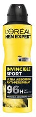L'Oréal Men Expert Invincible Sport izsmidzināmais antiperspirants cena un informācija | Dezodoranti | 220.lv