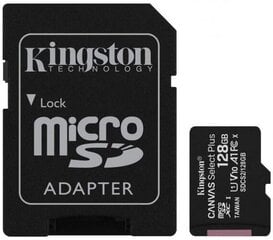 Kingston Canvas Plus SDCS/128 GB kaina ir informacija | Atmiņas kartes mobilajiem telefoniem | 220.lv