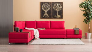 Stūra dīvāns Artie Fly, sarkans cena un informācija | Stūra dīvāni | 220.lv