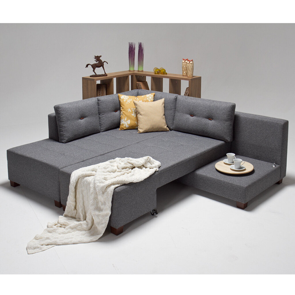 Stūra dīvāns Artie Manama, pelēks цена и информация | Stūra dīvāni | 220.lv