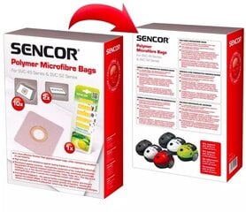 Мешки для пыли Sencor SVC 45/52 из микрофибры (10 шт.) + микрофильтры (2 шт.) + ароматические палочки (5 шт.) цена и информация | Принадлежности для пылесосов | 220.lv