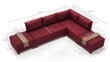 Mīkstais stūra dīvāns Artie Fly, tumši sarkans cena un informācija | Stūra dīvāni | 220.lv