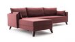 Stūra dīvāns Artie Bella, sarkans cena un informācija | Stūra dīvāni | 220.lv