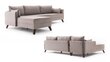 Stūra dīvāns Artie Bella, smilškrāsas cena un informācija | Stūra dīvāni | 220.lv