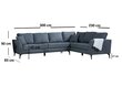 Stūra dīvāns Artie Tempo, pelēks цена и информация | Stūra dīvāni | 220.lv