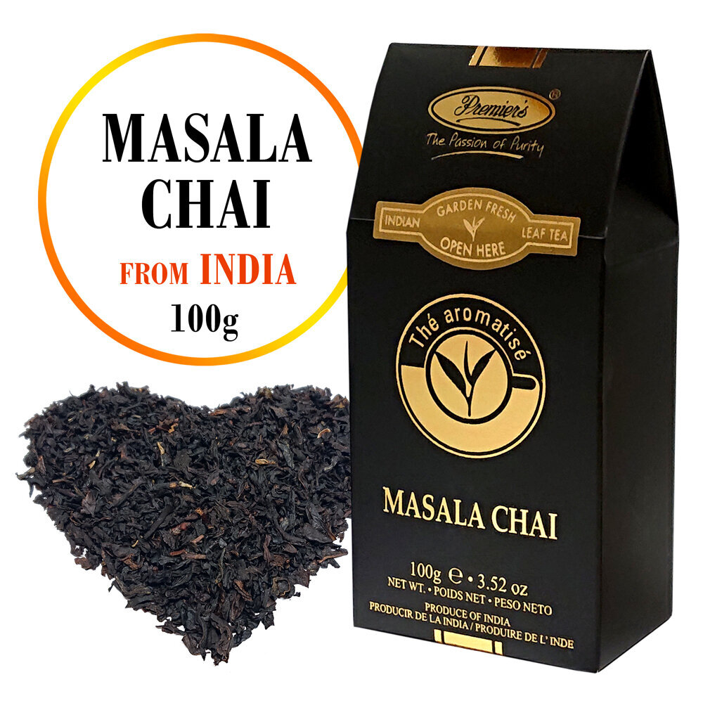 MASALA CHAI Black tea - Indijas tradicionāla melnā beramā lapu tēja, Premiers, 100g cena un informācija | Tēja | 220.lv