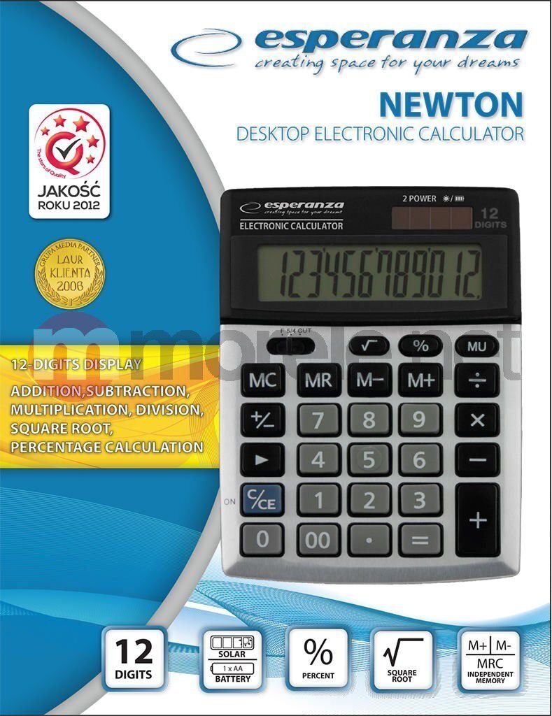 Kalkulators Esperanza ECL102 NEWTON (5901299903551) cena un informācija | Kancelejas preces | 220.lv