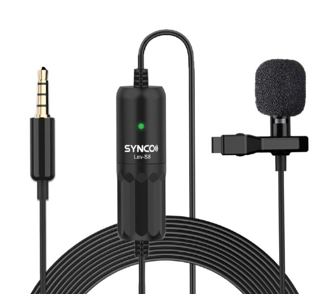 Mikrofons "SYNCO LAVALIER LAV-S8", melns cena | 220.lv