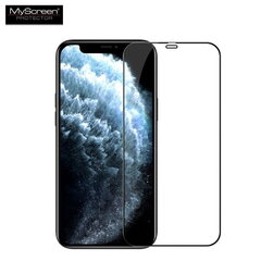 MyScreen Edge 2.5D 0.33mm 9H Premium Diamond Japan Stikls Apple iPhone 12 Pro Max Pilna izmēra ar melnu Rāmi cena un informācija | Ekrāna aizsargstikli | 220.lv
