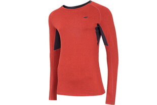 Футболка спортивная мужская 4F Functional Longsleeve M NOSH4-TSMLF002 62M, красная цена и информация | Мужская спортивная одежда | 220.lv