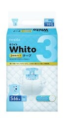 Japāņu autiņbiksītes Nepia Whito Tape S 4-8 kg, 3H, 66 gab cena un informācija | Autiņbiksītes | 220.lv