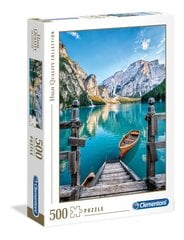 Puzle Clementoni Braies ezers/Braies Lake, 500 d. cena un informācija | Puzles, 3D puzles | 220.lv